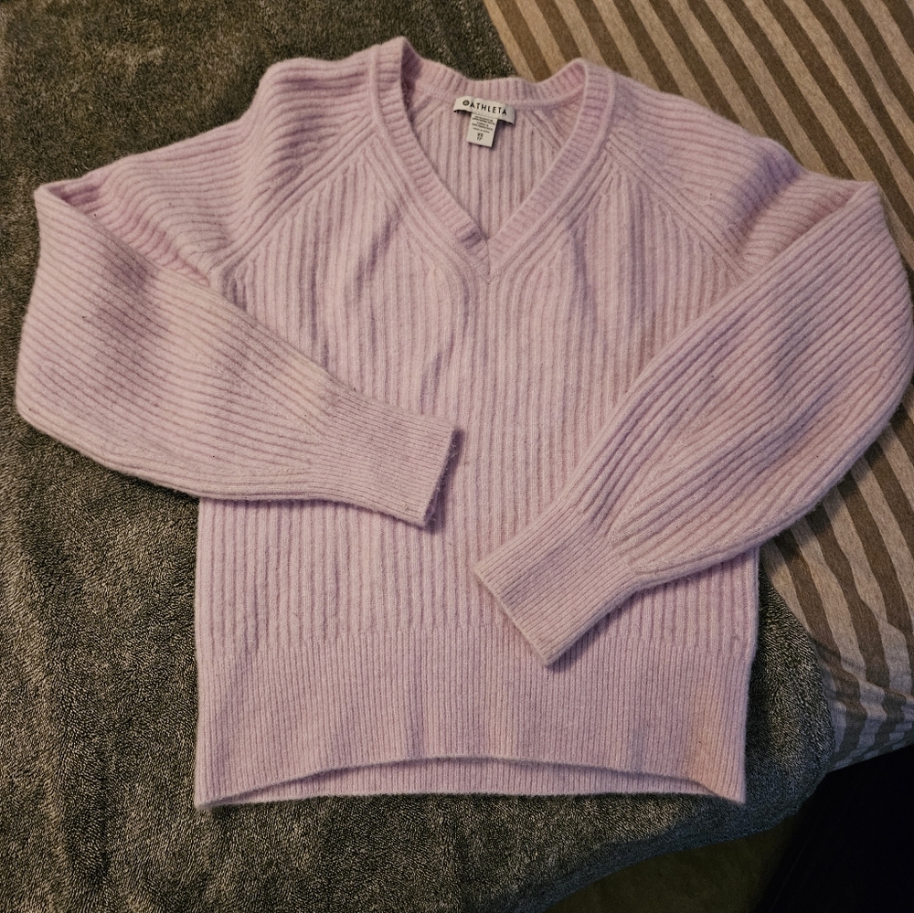 Lavender V-Neck Sweater